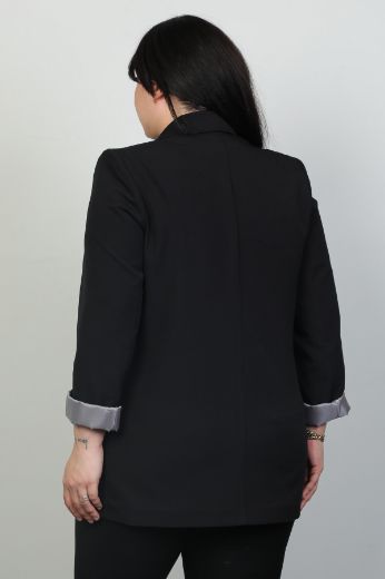 Picture of Pizara Line 7630xl BLACK Plus Size Women Jacket 