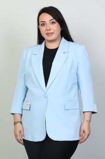 Picture of Pizara Line 76190xl TURQUOISE Plus Size Women Jacket 