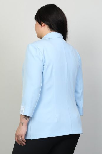 Picture of Pizara Line 76190xl TURQUOISE Plus Size Women Jacket 