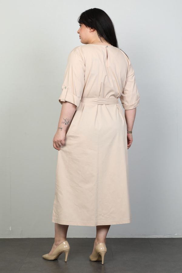 Ventura 6423xl BEJ Büyük Beden Kadın Elbise resmi