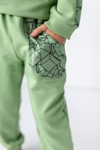 Picture of Zeyland 241Z3TMZ06 GREEN Boy's Sweatpants