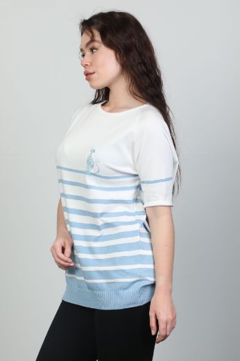 Picture of First Orme 3054 LIGHT BLUE Women T-Shirt