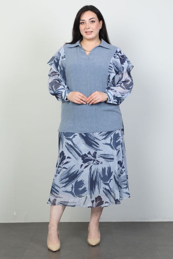 Изображение Wioma 4517xl ИНДИГО Женское платье большого размера 