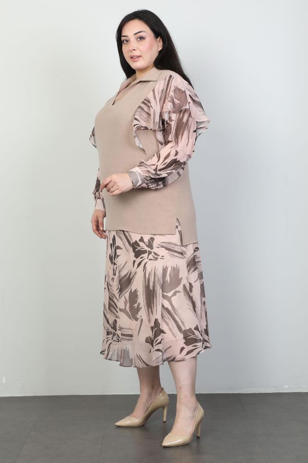 Picture of Wioma 4517xl MINK Plus Size Women Dress 