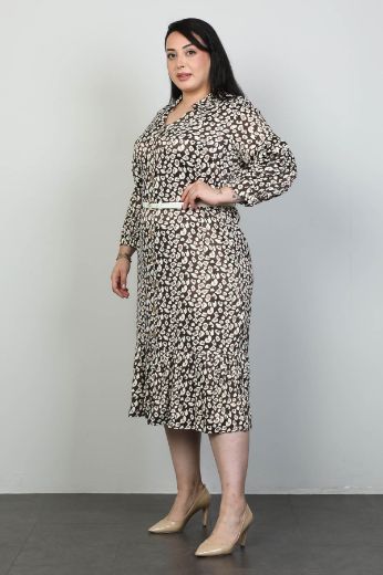 Picture of Nzr Line 1235xl BROWN Plus Size Women Dress 