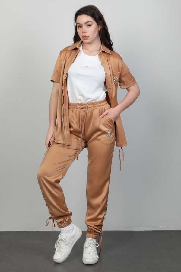 Picture of Candy Angels E912 BROWN Women Tracksuit Set