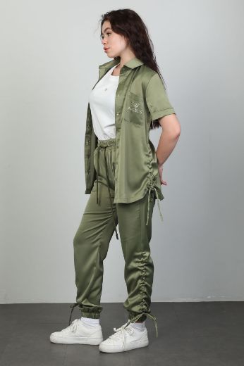 Picture of Candy Angels E912 KHAKI Women Tracksuit Set