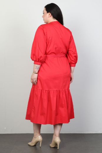 Изображение Biljana 6859xl КРАСНЫЙ Женское платье большого размера 
