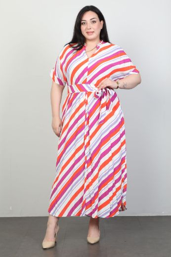 Picture of Nzr Line 1261xl PINK Plus Size Women Dress 