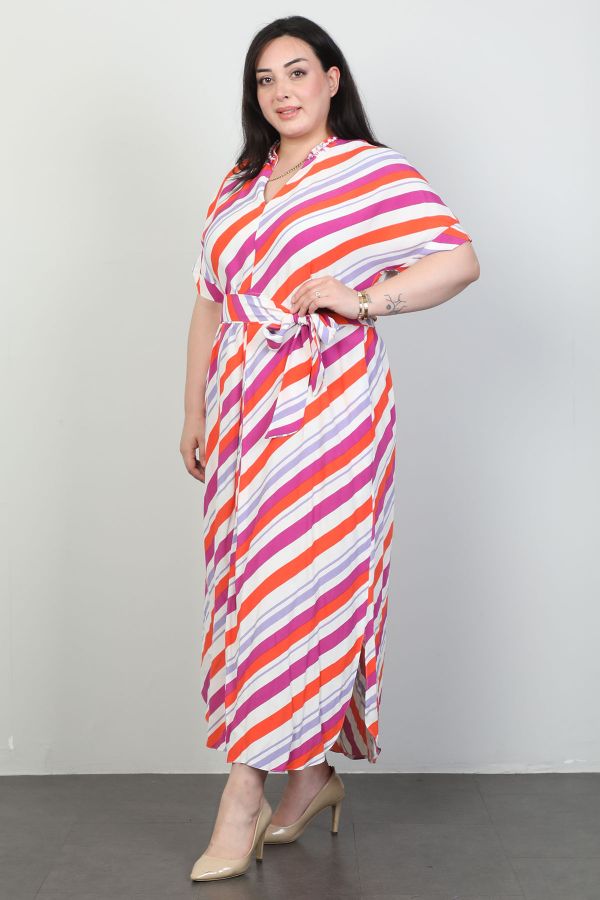 Picture of Nzr Line 1261xl PINK Plus Size Women Dress 