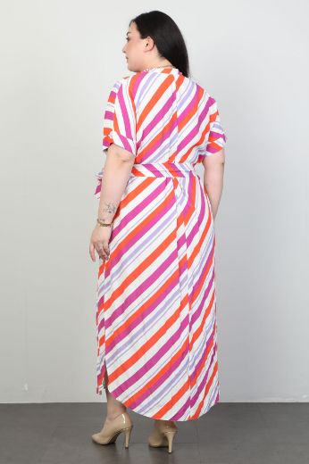 Изображение Nzr Line 1261xl РОЗОВЫЙ Женское платье большого размера 