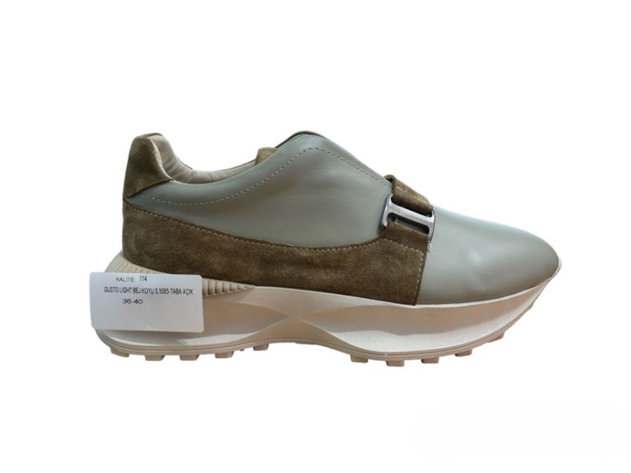Picture of Bestina Shoes 114 GUSTO LGHBEJK-S.5083 TABA.A-SCK AST ST Women Sport Shoes