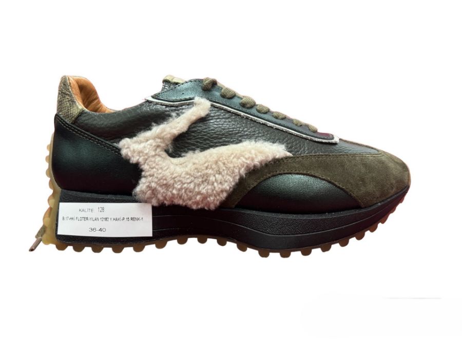 Picture of Bestina Shoes 128-B.17-HAKİ FLOTER-YILAN12182-Y.HAKİ-P.15 SCK AST ST Women Sport Shoes