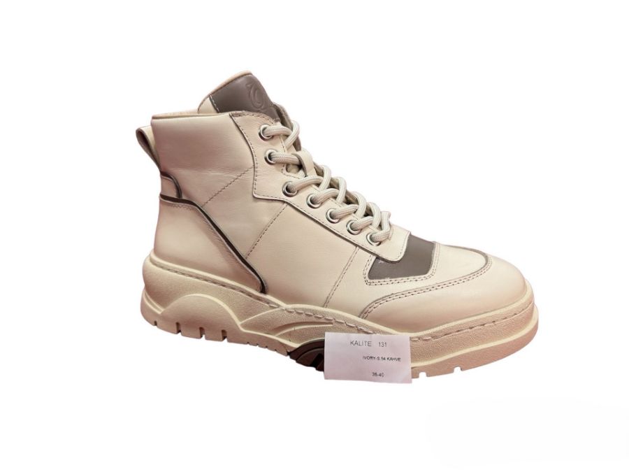 Picture of Bestina Shoes 131 IVORY-S.54 KAHVE SCK AST ST Women Boots