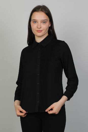 Picture of Modalinda 7002 BLACK Women Blouse