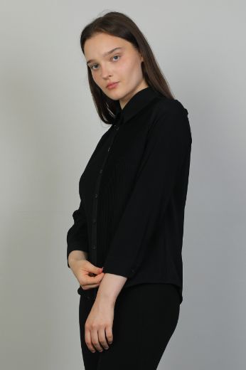 Picture of Modalinda 7002 BLACK Women Blouse