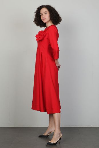 Mira Mia K256000 KIRMIZI Kadın Elbise resmi