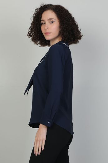 Modalinda 7152 LACIVERT Kadın Bluz resmi