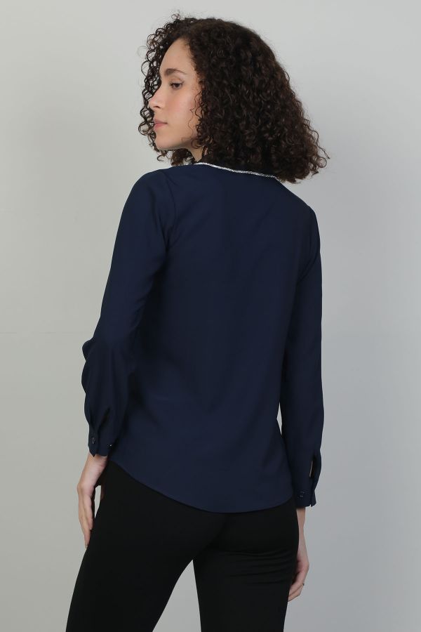 Modalinda 7152 LACIVERT Kadın Bluz resmi