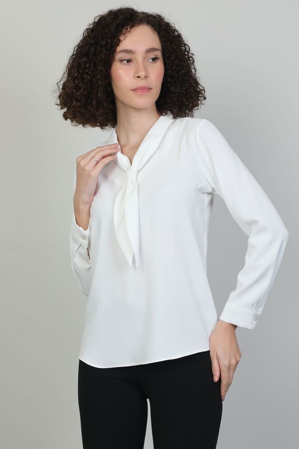 Modalinda 7152 EKRU Kadın Bluz resmi