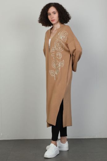 Picture of Butella 18127 BROWN WOMANS CARDIGAN