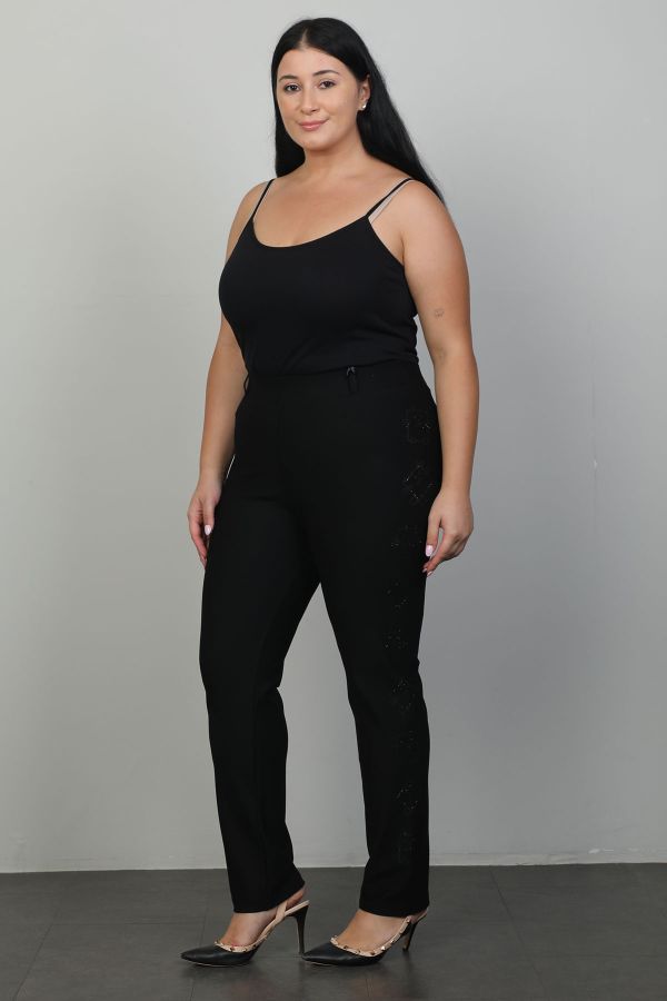 Picture of Extenzi 1307xl BLACK Plus Size Women Pants 