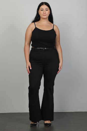 Picture of Extenzi 1292xl BLACK Plus Size Women Pants 