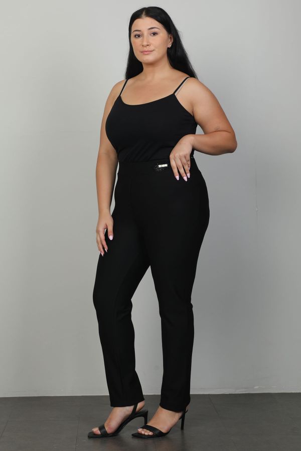 Picture of Extenzi 1259xl BLACK Plus Size Women Pants 