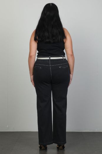 Picture of Extenzi 3883xl BLACK Plus Size Women Pants 