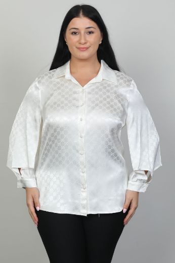 Picture of Aras 11772xl ECRU Plus Size Women Blouse 