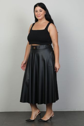 Picture of Extenzi 1389xl BLACK  Plus Size Women Skirt 