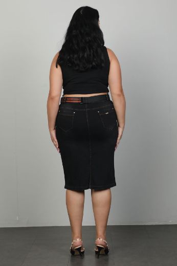 Picture of Extenzi 1399xl BLACK  Plus Size Women Skirt 