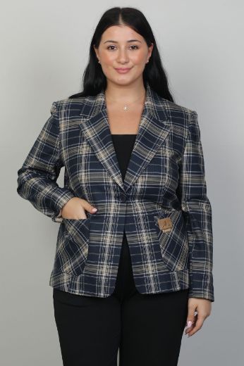 Picture of Pizara Line 78210xl NAVY BLUE Plus Size Women Jacket 