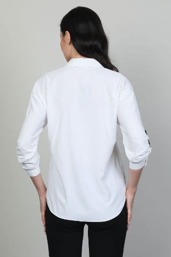 Picture of Of White 2241405 ECRU Women Blouse