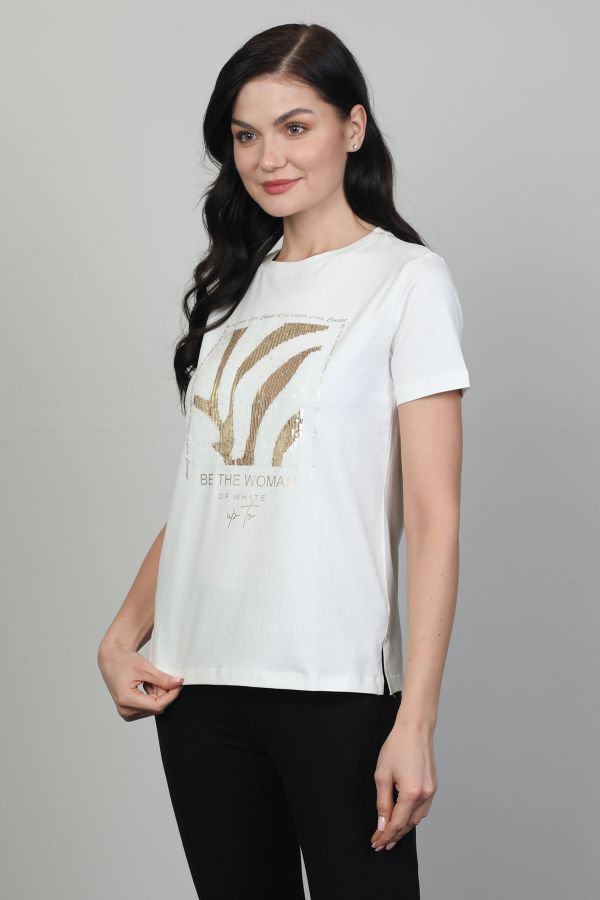 Picture of Of White 2241225 ECRU Women Blouse