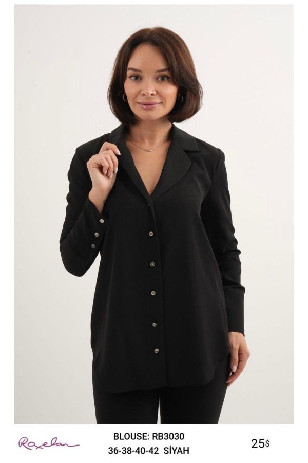 Picture of ROXELAN RB3030 BLACK Women Blouse