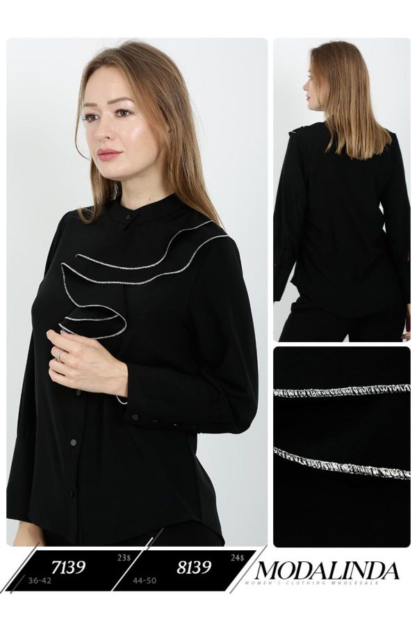 Picture of Modalinda 7139 BLACK Women Blouse