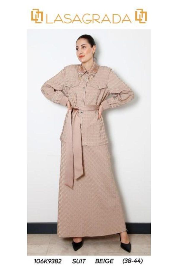 Picture of Lasagrada 106K9382 BEIGE Women Suit