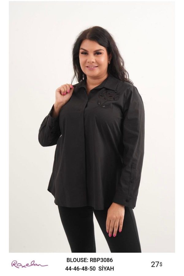 Picture of ROXELAN RBP3086 BLACK Women Blouse