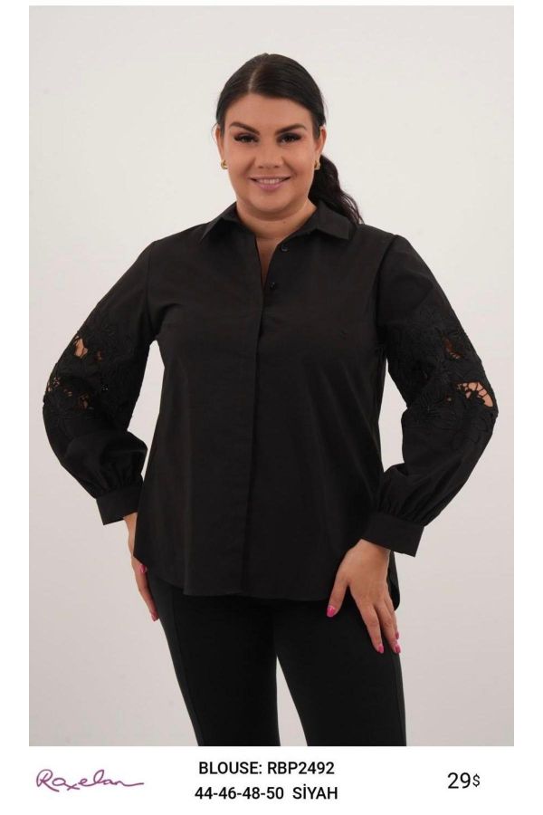 Picture of ROXELAN RBP2492 BLACK Women Blouse