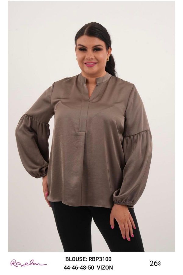 Picture of ROXELAN RBP3100 BROWN Women Blouse