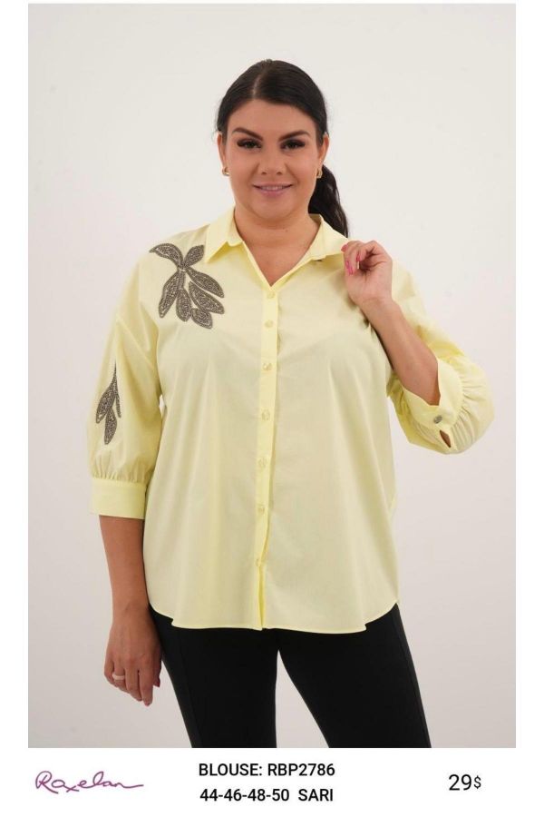 Picture of ROXELAN RBP2786 YELLOW Women Blouse