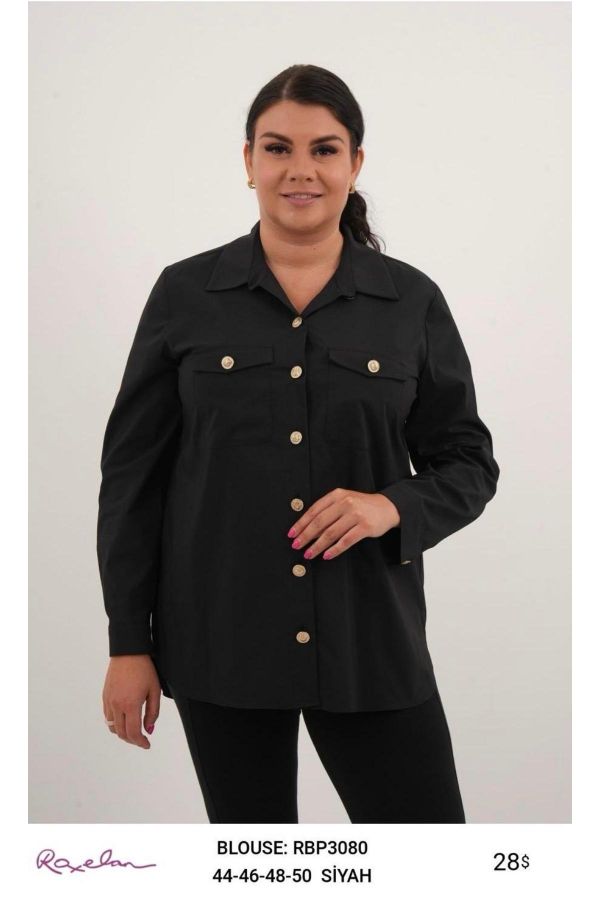 Picture of ROXELAN RBP3080 BLACK Women Blouse