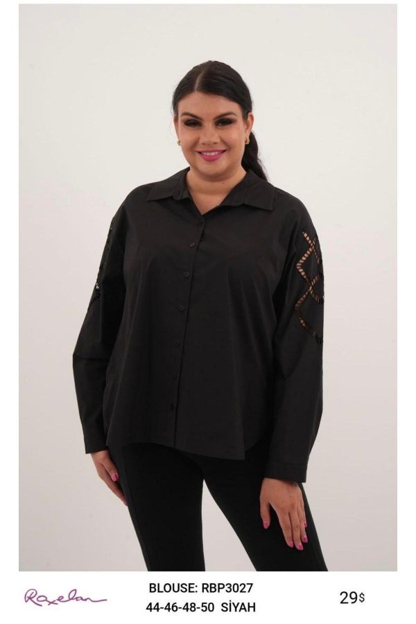 Picture of ROXELAN RBP3027 BLACK Women Blouse