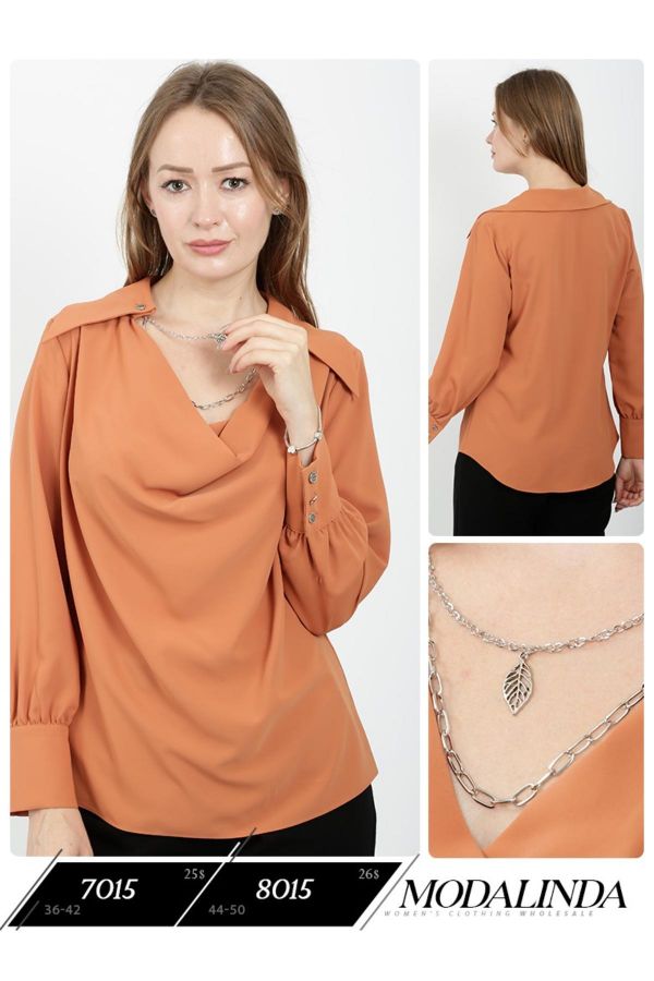 Picture of Modalinda 7015 ORANGE Women Blouse