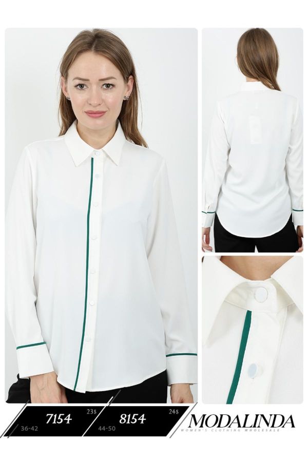 Picture of Modalinda 7154 WHITE Women Blouse