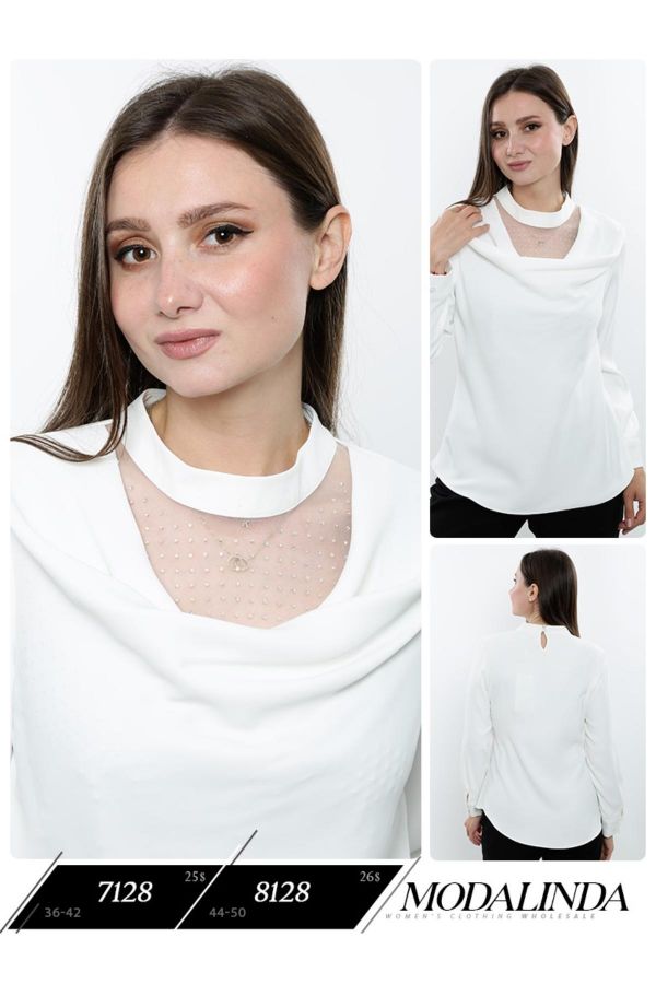 Picture of Modalinda 7128 ECRU Women Blouse