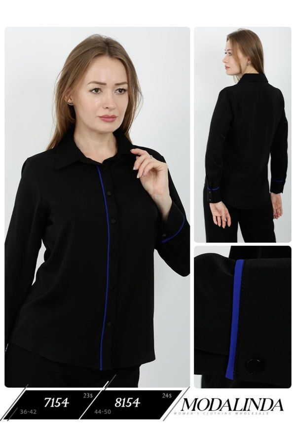 Picture of Modalinda 7154 BLACK Women Blouse