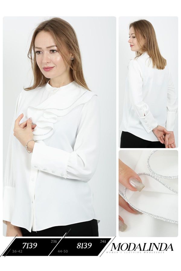 Picture of Modalinda 7139 ECRU Women Blouse