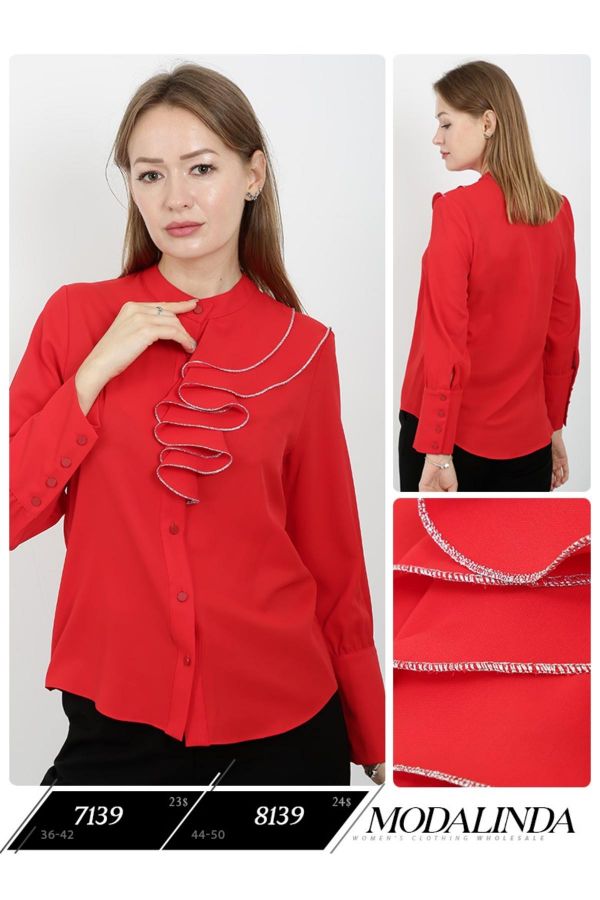 Picture of Modalinda 7139 RED Women Blouse